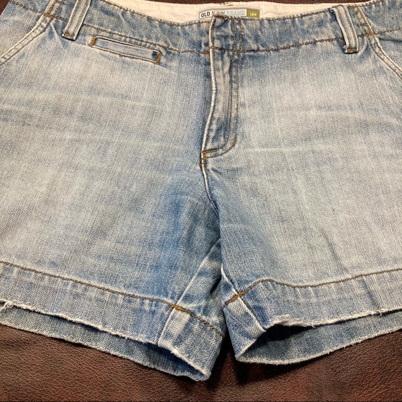 Faded Light Wash Denim Jean Shorts - Picture 4 of 8